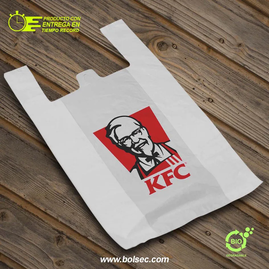 bolsa tipo camiseta con impresion