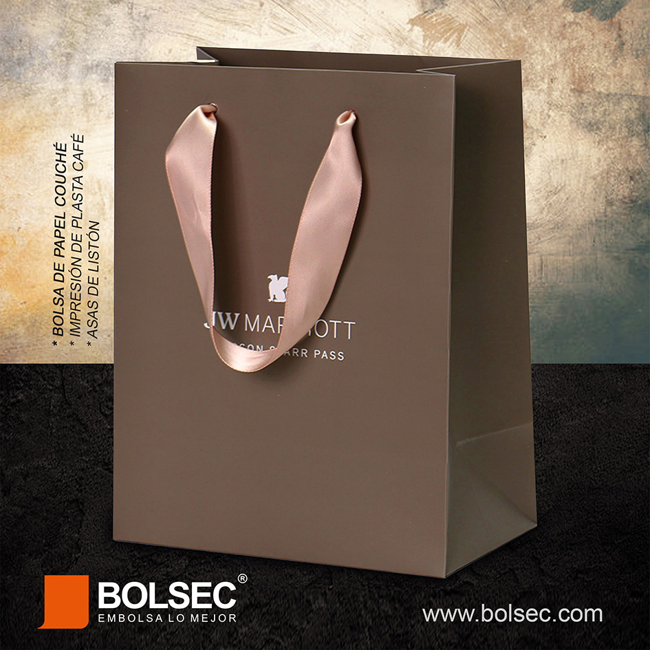 bolsas de papel couche personalizadas