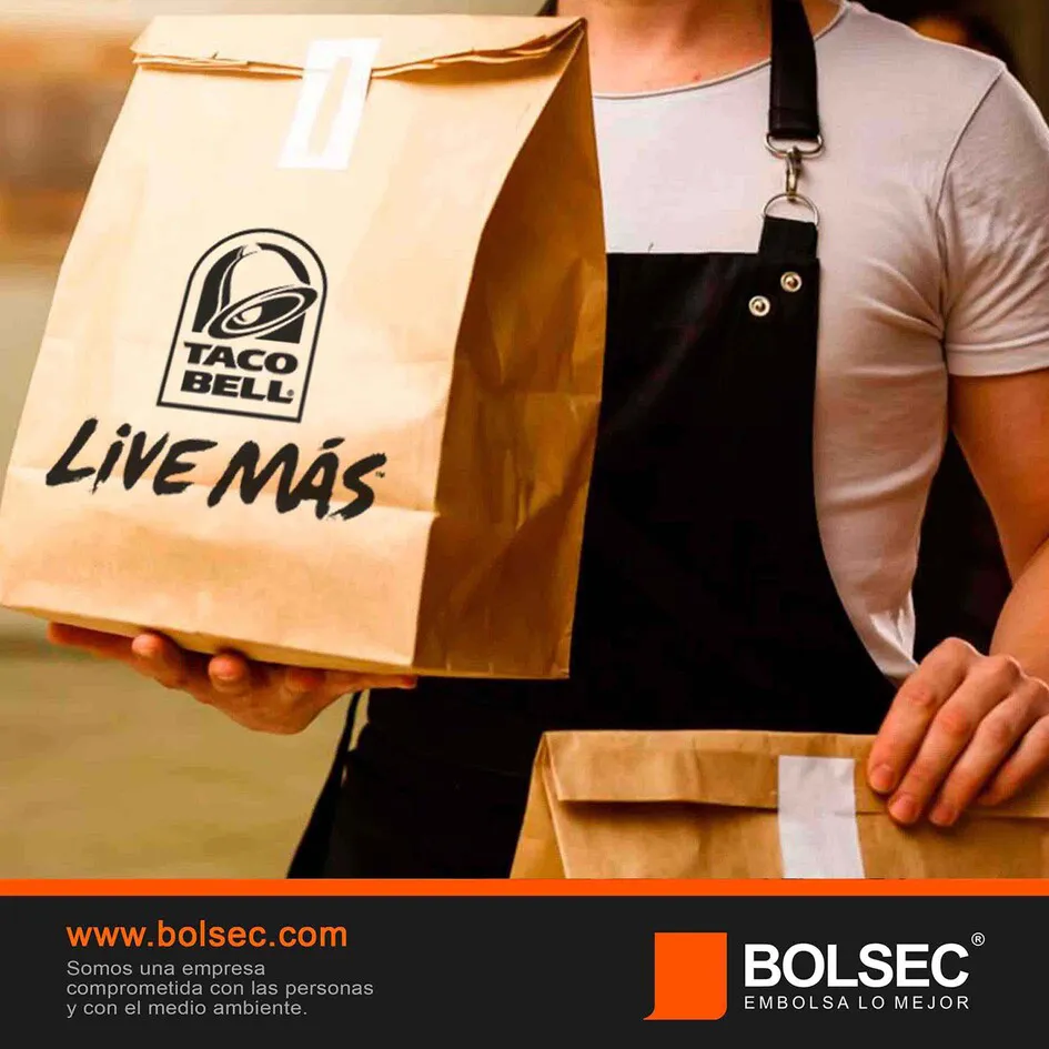 bolsa de papel kraft para restaurante