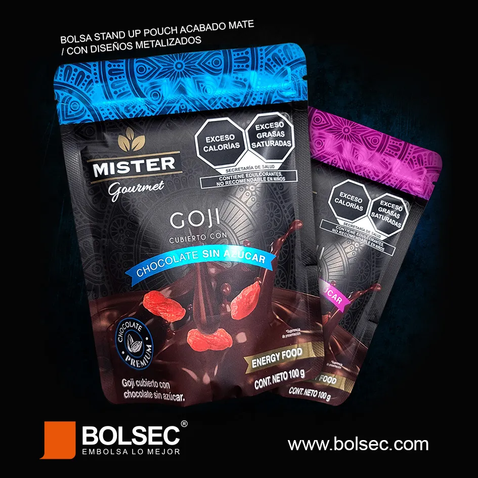 bolsas stand up pouch laminadas impresas personalizadas mexico
