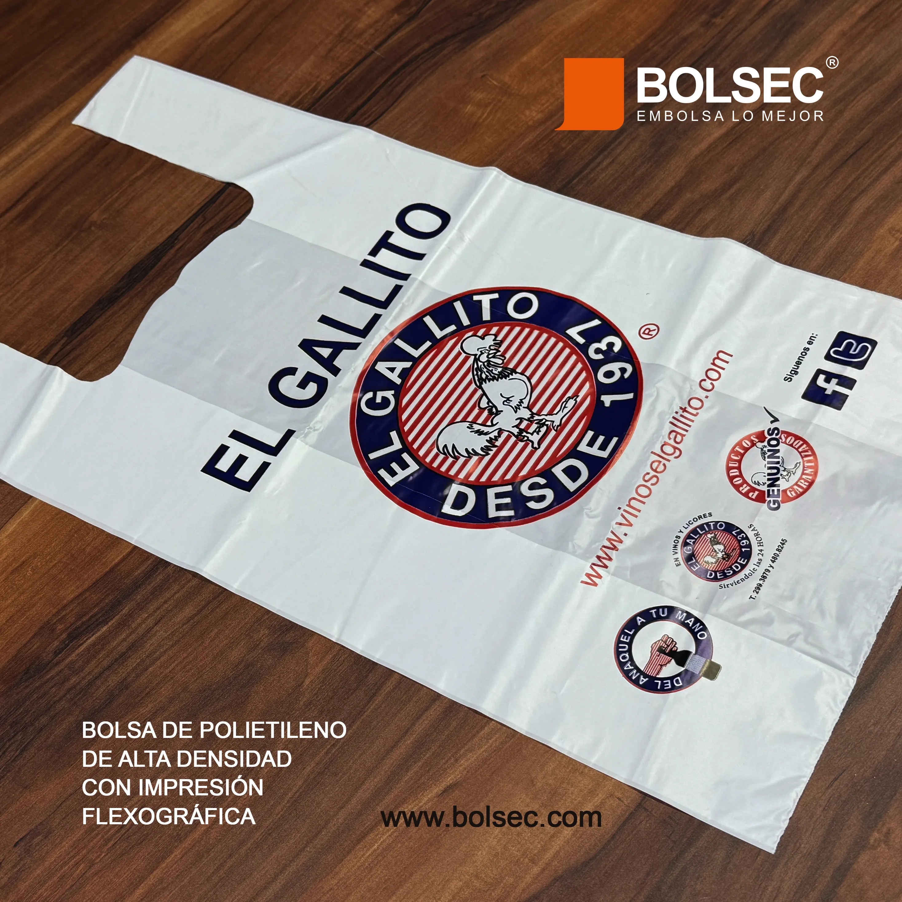 bolsas tipo camiseta impresas personalizadas