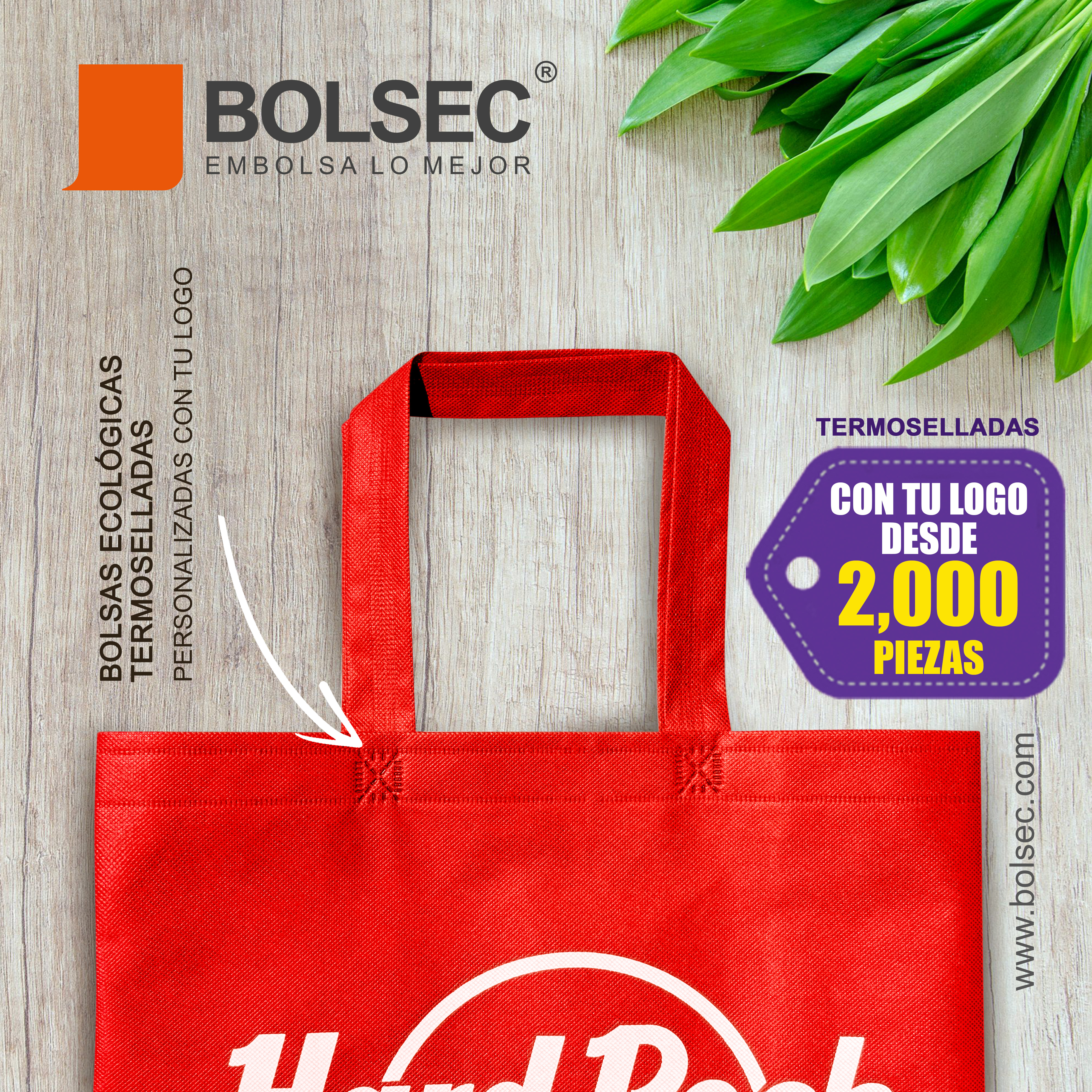 bolsas ecologicas termoselladas con tu logo